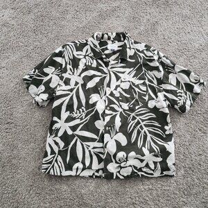 American Eagle Hawaiian Button Up Tee